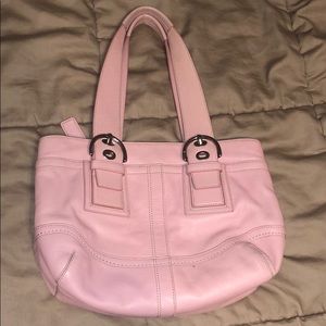 Coach Pink Leather SOHO Messenger Handbag